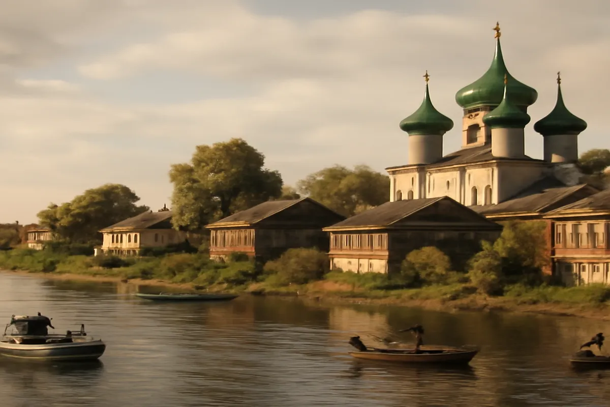 Bateau de croisière fluviale sur la Volga en Russie