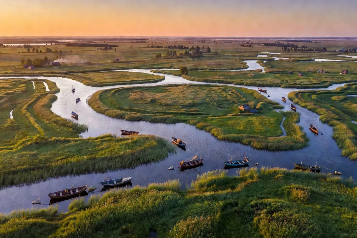 Vue panoramique de la Volga près de Kazan