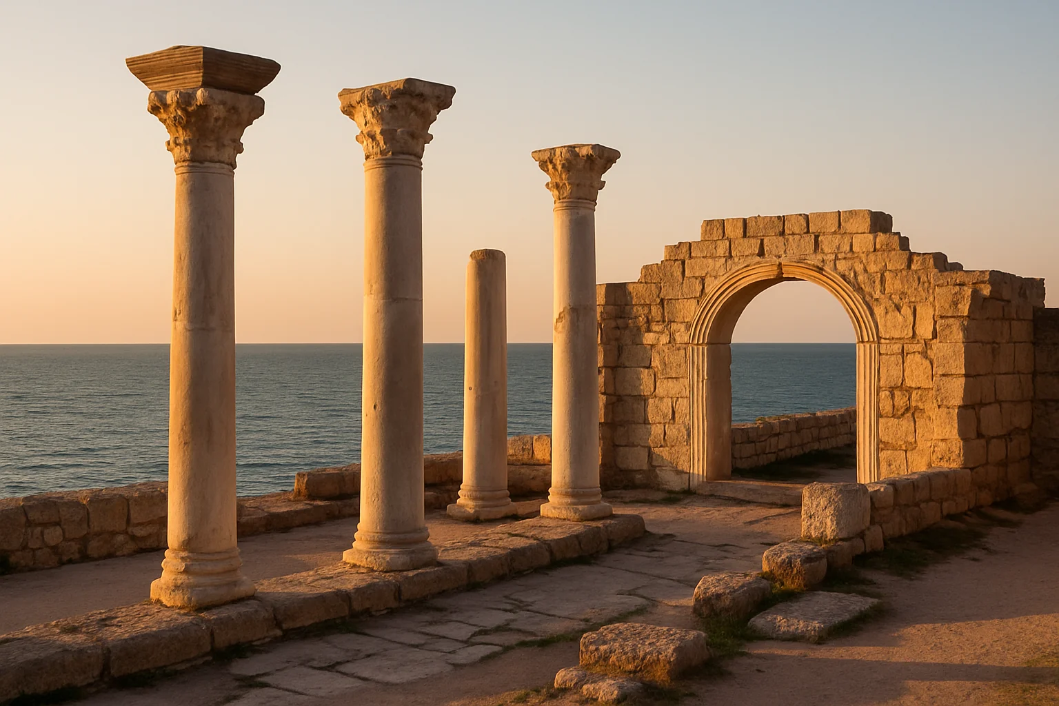 Ruines de Chersonèse en Crimée, antique cité grecque