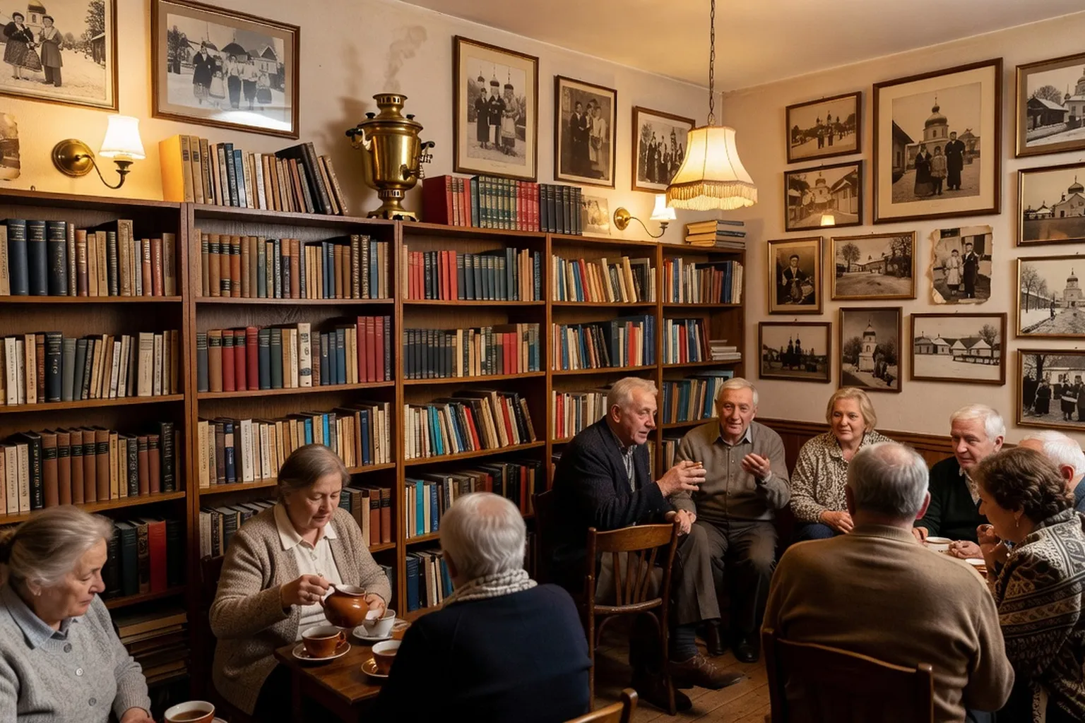 Interieur d'une association culturelle russe a Paris
