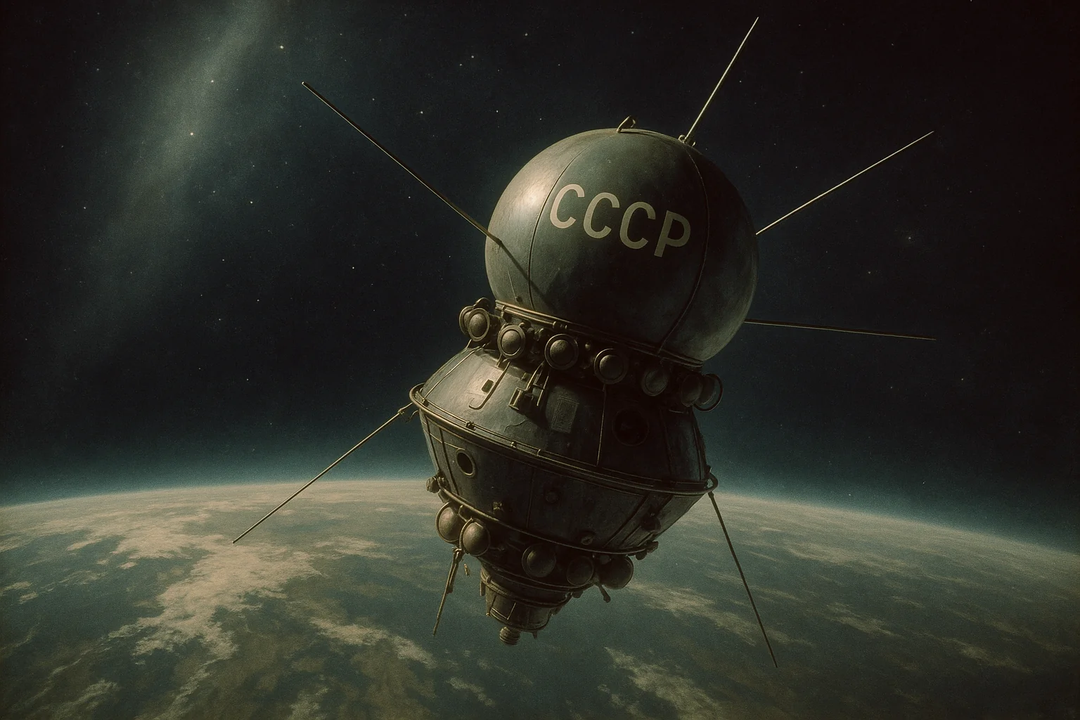 Capsule Vostok 1 en orbite autour de la Terre