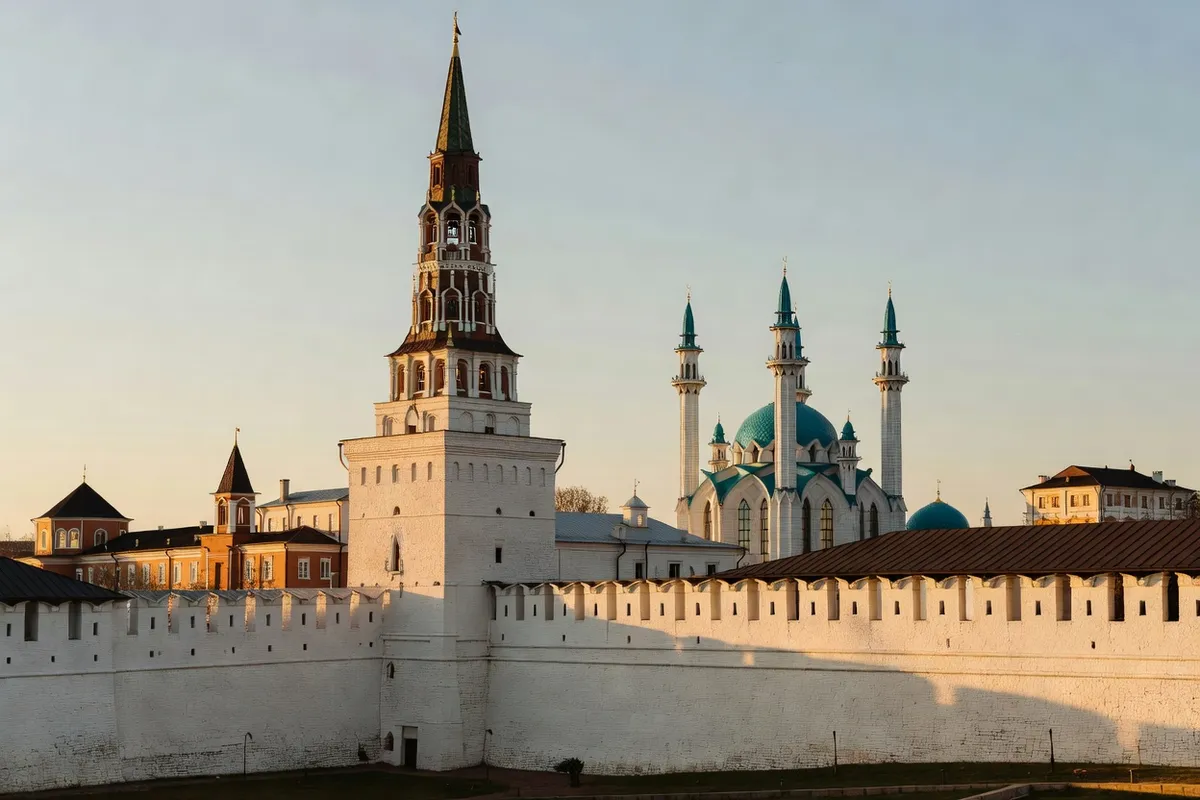 Le kremlin de Kazan et ses murailles blanches