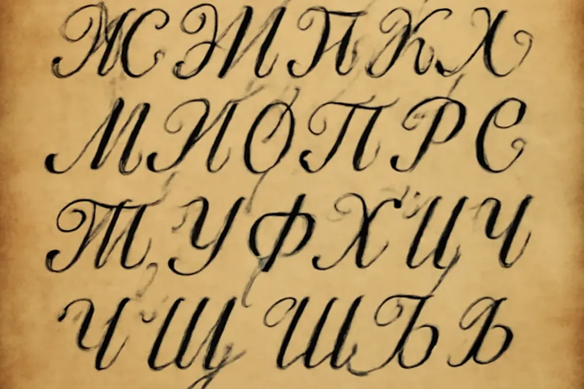 Alphabet cyrillique russe