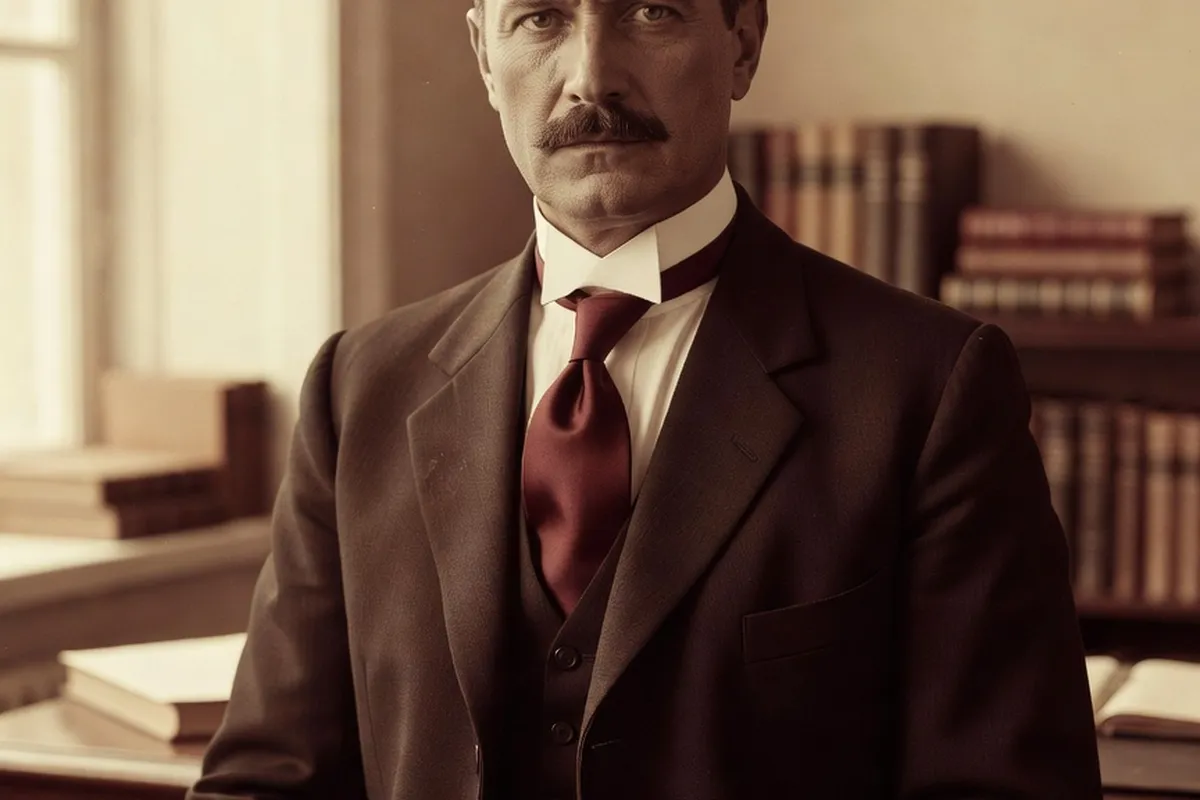 Portrait d'archive de la période révolutionnaire russe