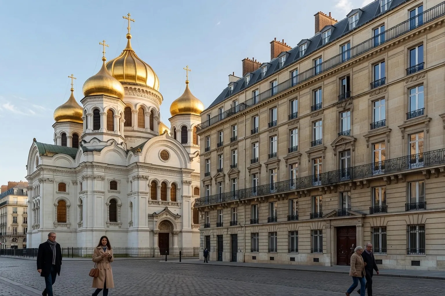 Cathédrale orthodoxe russe Saint-Alexandre-Nevski, rue Daru à Paris