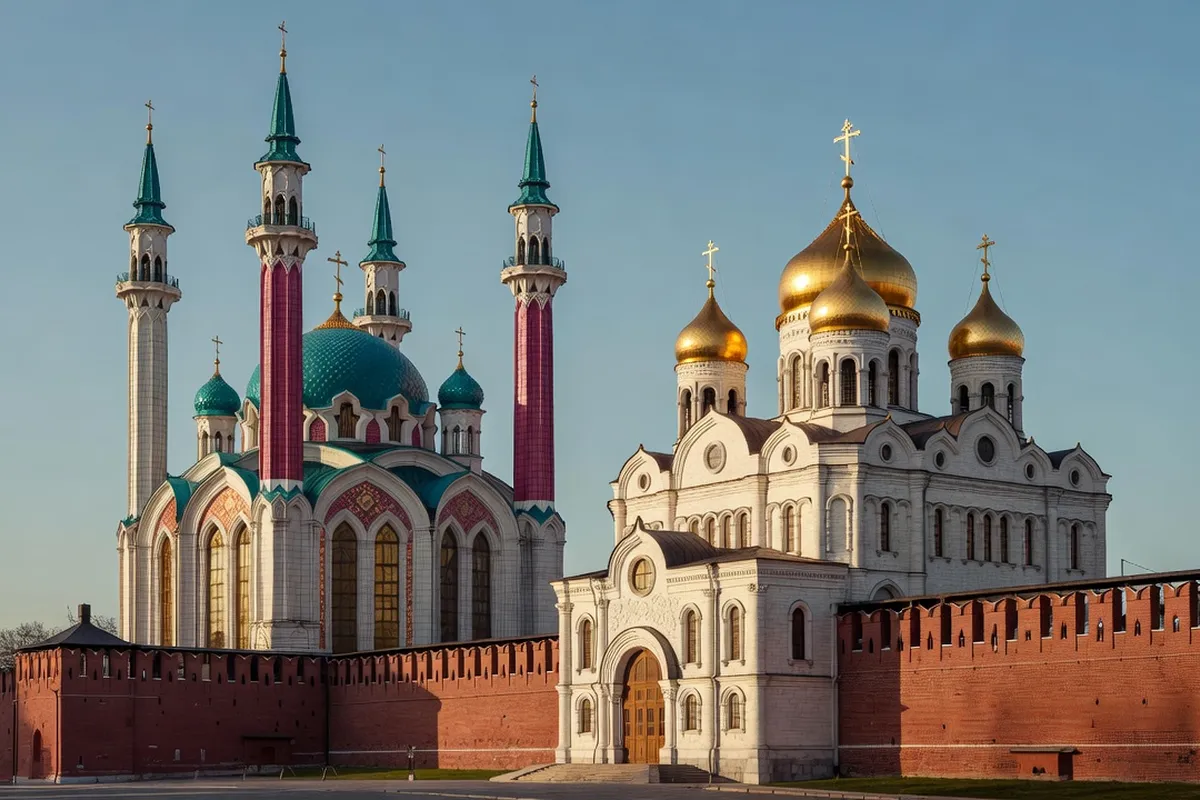 Kremlin de Kazan avec mosquée et cathédrale