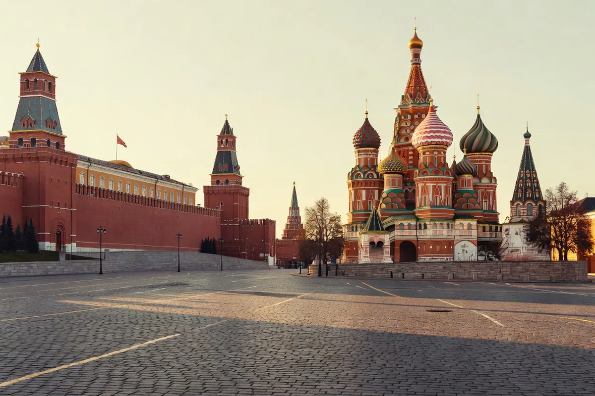 Vue du Kremlin et de la place Rouge à Moscou