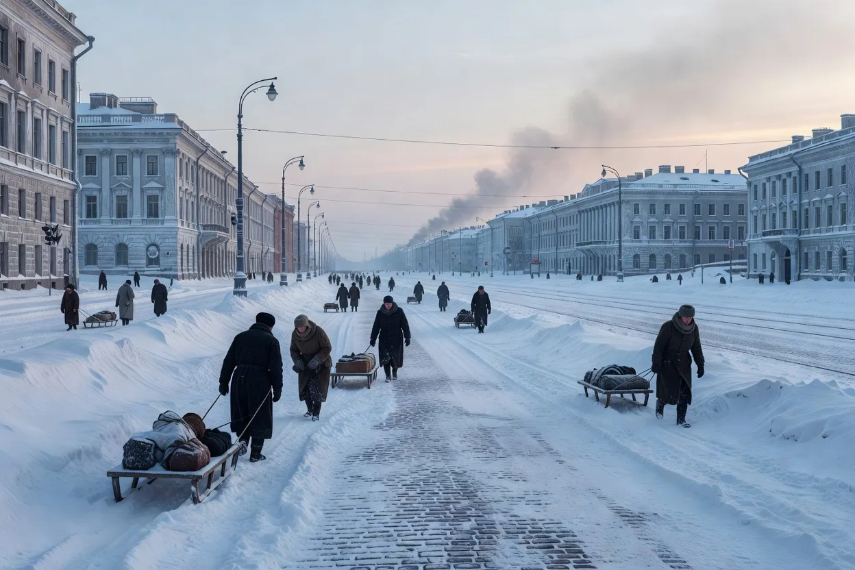 Le siège de Leningrad pendant la Grande Guerre patriotique, ville assiégée et résistance civile